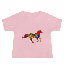 Color Splash Horse Baby Jersey Short Sleeve Tee