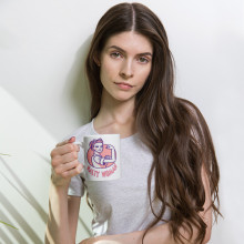 Nasty Woman White glossy mug