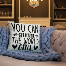 Change the World Throw Pillow